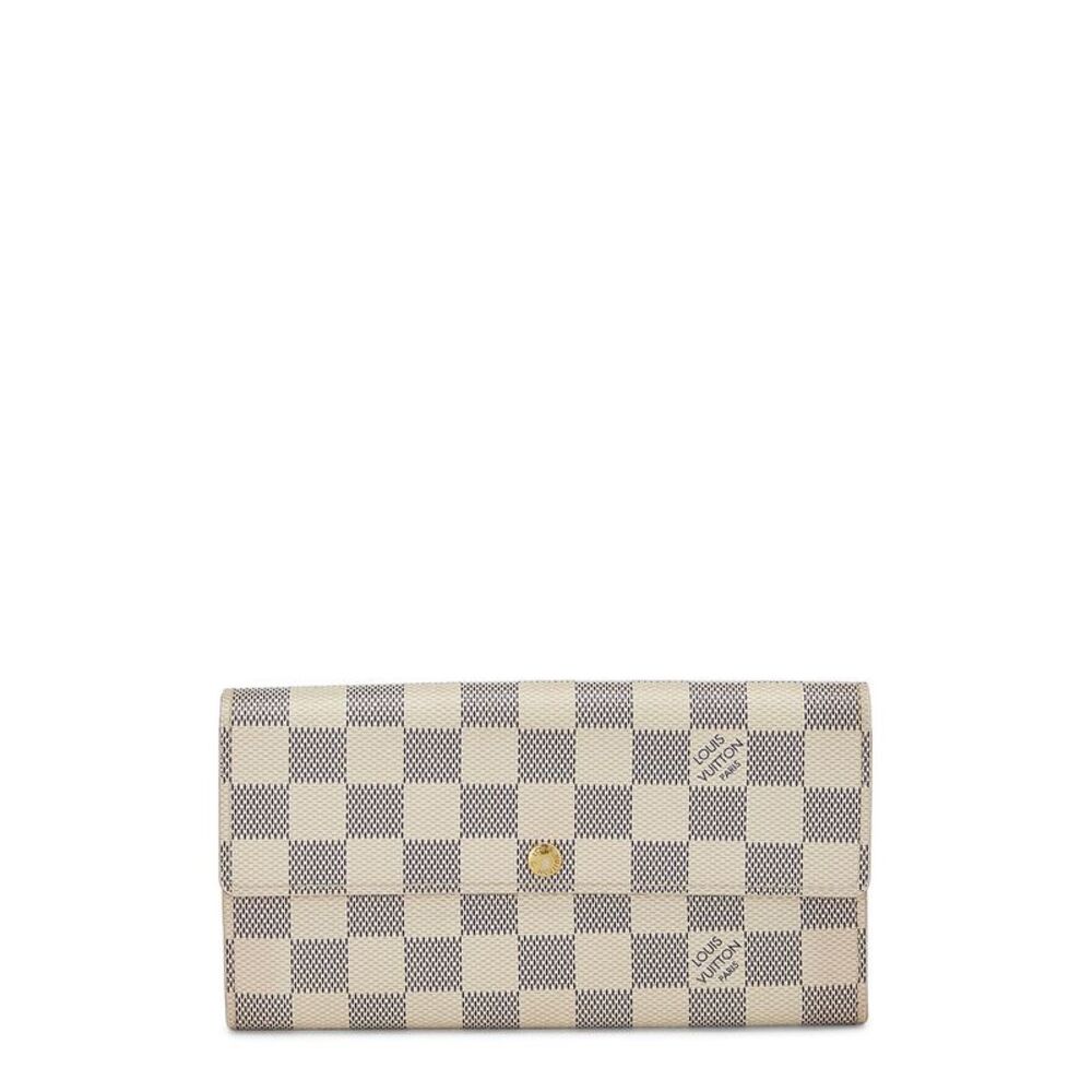 Louis Vuitton White Damier Azur Coated Canvas Sarah Continental